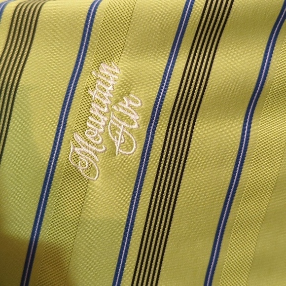 Ahead Extreme Men's Short Sleeve Striped Polo Shirt Size Medium - Mountain Air - Picture 2 of 10